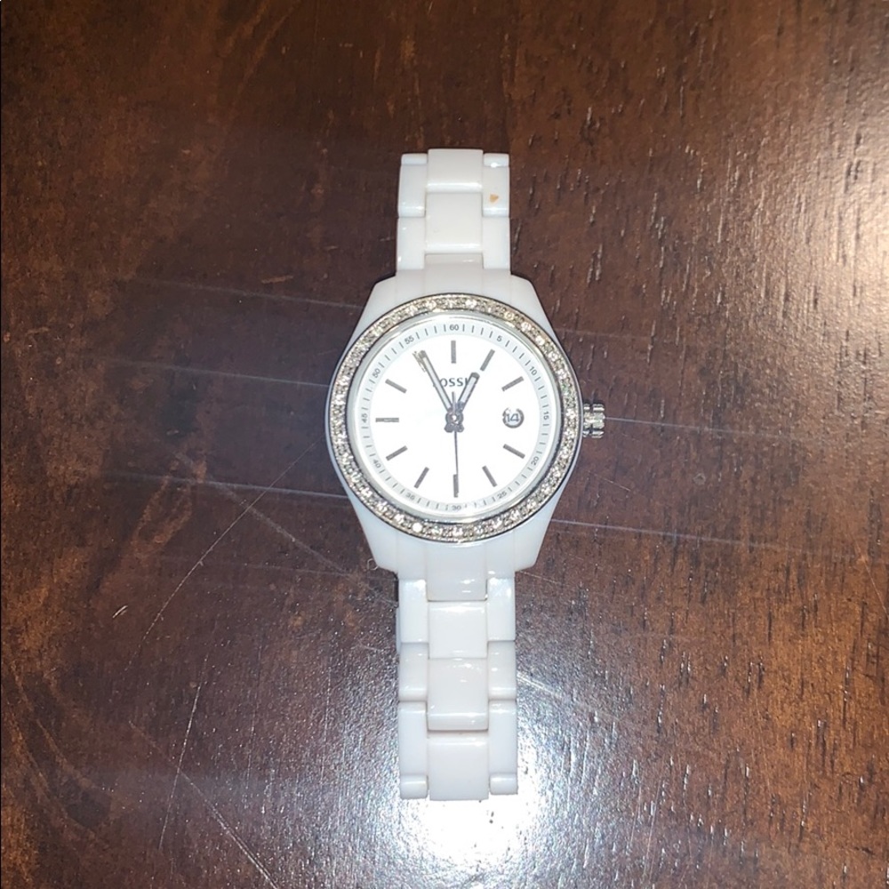 Fossil White Watch
